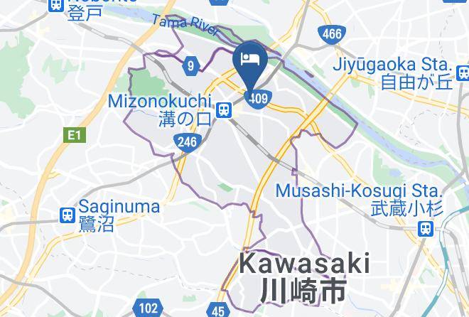 Kawasaki City Takatsu Ward - Pearl Hotel Mizonokuchi Maps