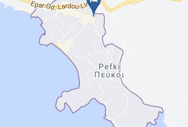 Pefkos Beach Hotel Map