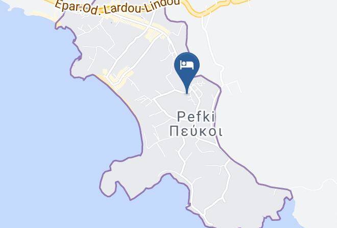 Dodecanese - Pefkos Garden Hotel Maps