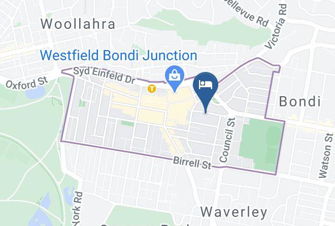 Pelican Stay Bondi Junction Map - New South Wales - Waverley