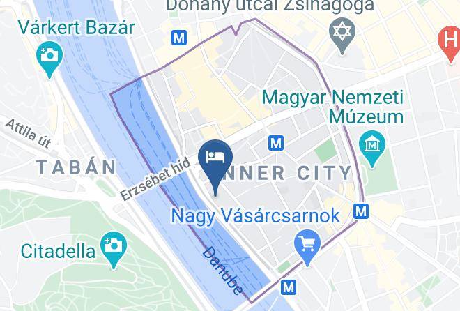 Budapest 5 Kerulet - Pelicanstay At Riverside Danube Maps