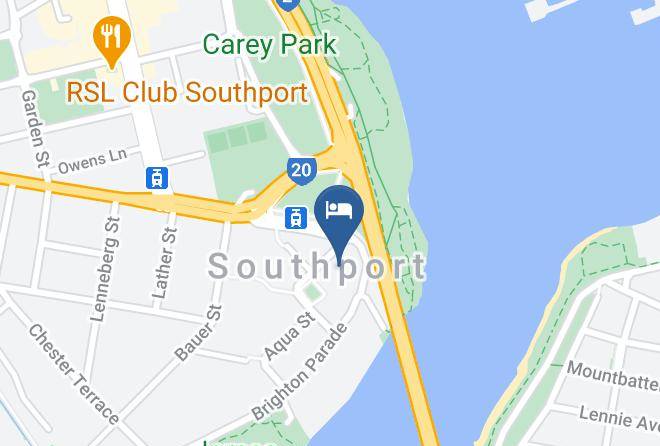 Gold Coast - Pelicanstay In Southport Gold Coast Maps
