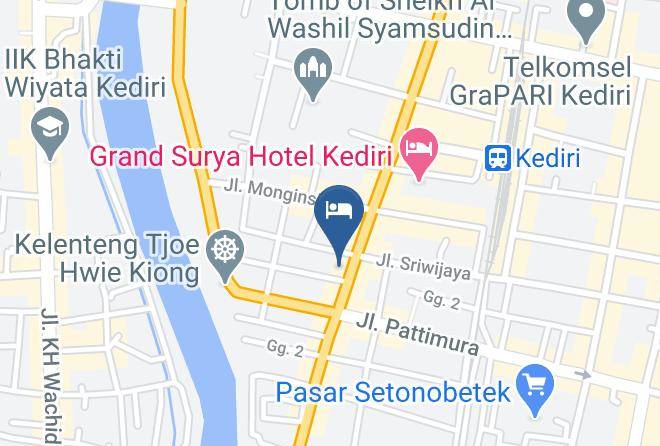Kota Kediri - Penataran Asta Hotel Maps