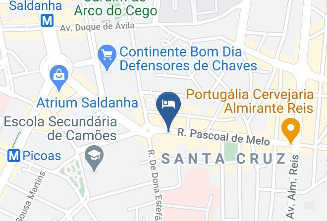 Lisbon - Pensao Pascoal De Melo Maps