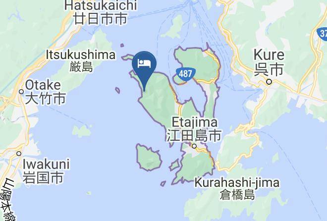 Etajima City - Penshion Blue Beach Maps