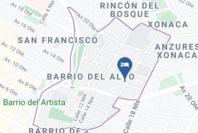 Puebla Barrio Del Alto - Pension Aguayo Maps