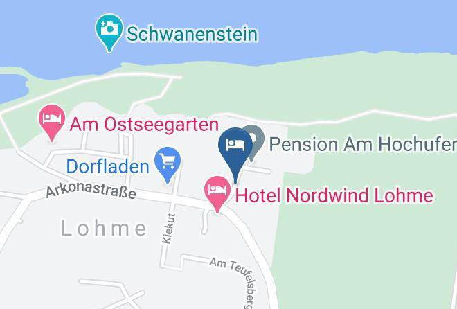 Vorpommern Rugen - Pension Am Hochufer Maps
