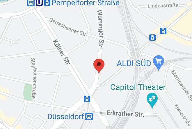 Dusseldorf - Pension Am Worringer Platz Maps