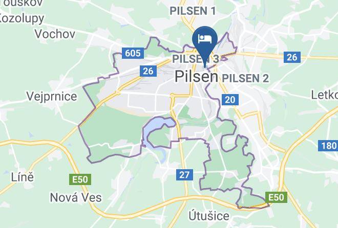Pilsen - Pension Antica Maps