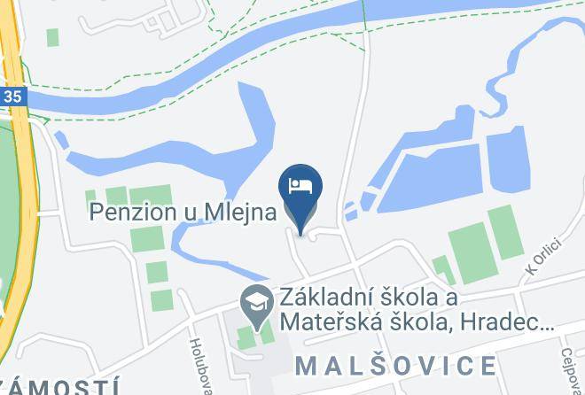 Hradec Kralove - Pension At The Mill Maps
