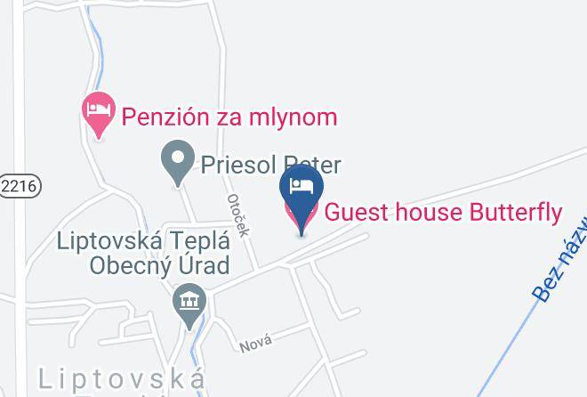 Ruzomberok - Penzion Motyl Maps