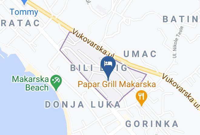 Makarska - Pension Dijakovic Maps