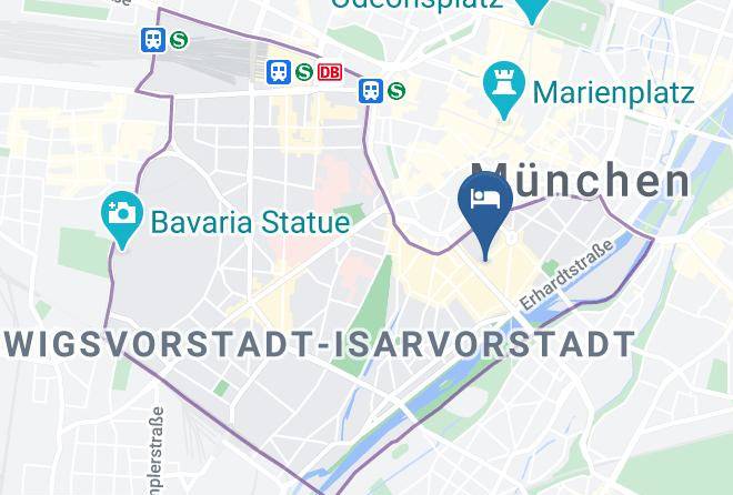 Munich District - Pension Gartnerplatz B&b Maps