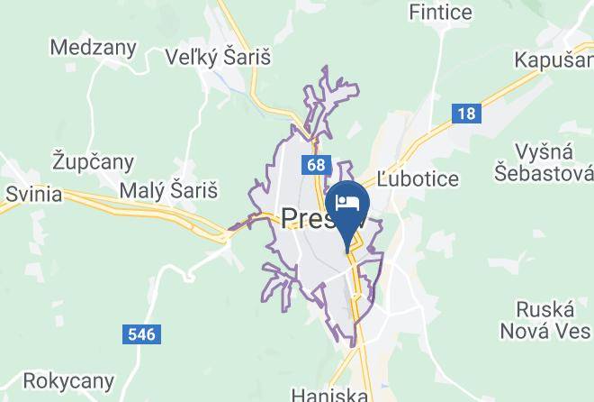 Presov - Pension Gubernator Maps