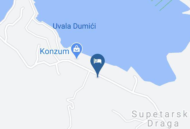Rab - Pension Karolina Buza Vidas Maps