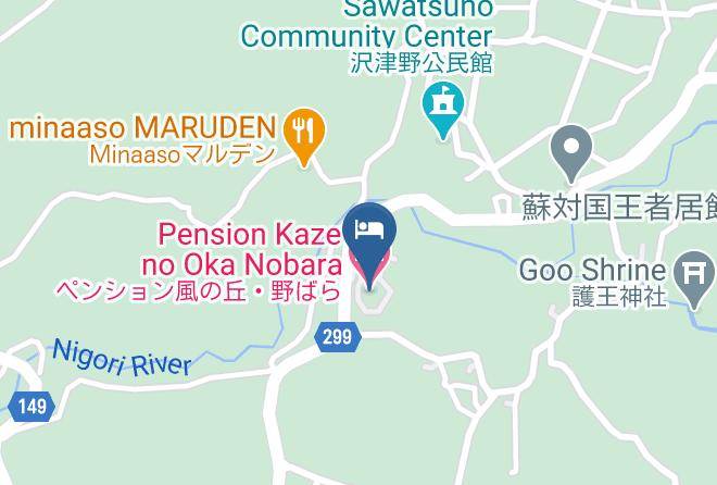 Minamiaso Vil Aso District - Pension Kaze No Oka Nobara Maps