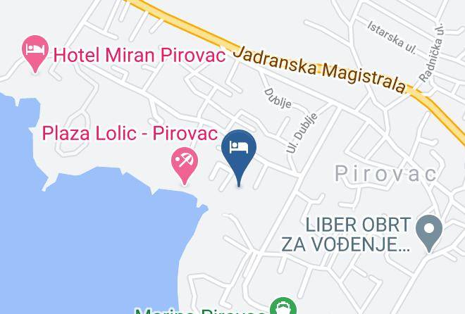 Pirovac - Pension Kleine Hexe Maps