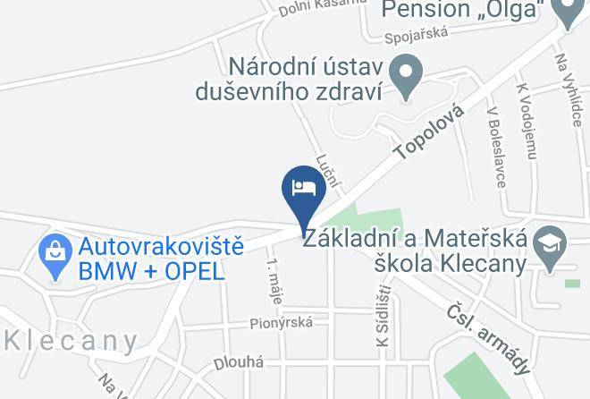 Prague East - Pension Milada Maps