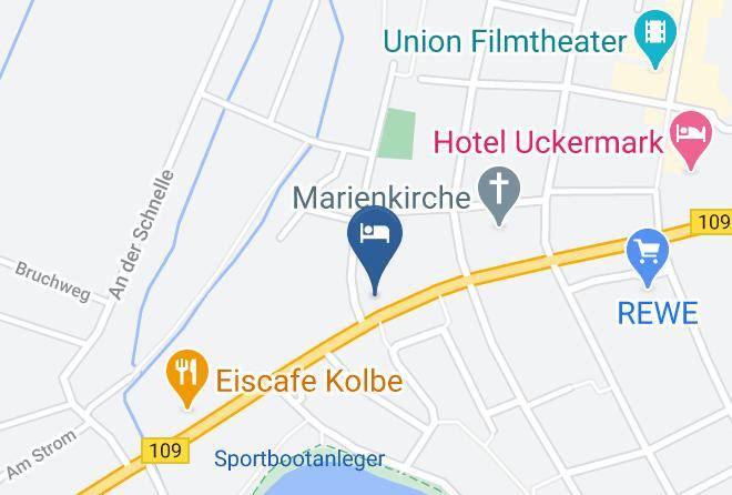 Uckermark - Pension Mitteltorturm Prenzlau Maps