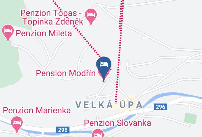 Trutnov - Pension Modrin Wellness Maps