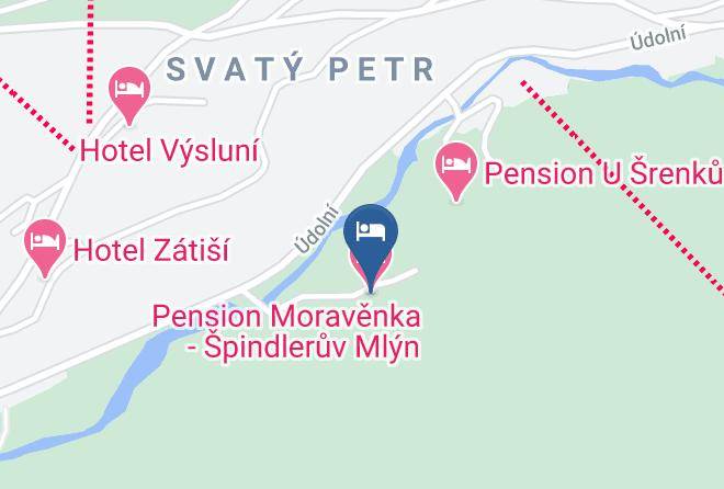 Trutnov - Pension Moravenka Spindleruv Mlyn Maps