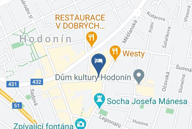 Hodonin - Pension Na Valech Maps