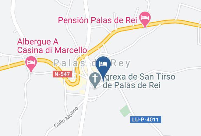 Lugo - Pension O Cruceiro Maps
