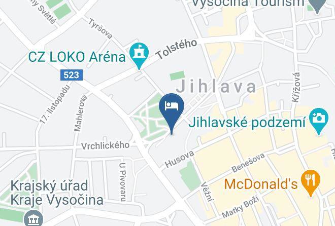 Jihlava - Pension Olympion Maps