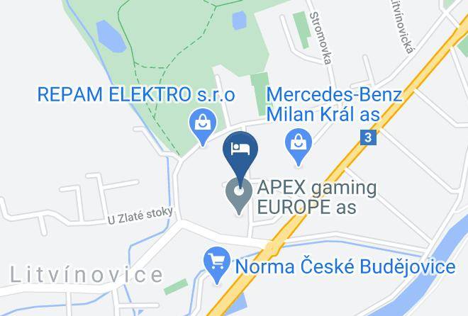 Ceske Budejovice - Pension Pegast Maps