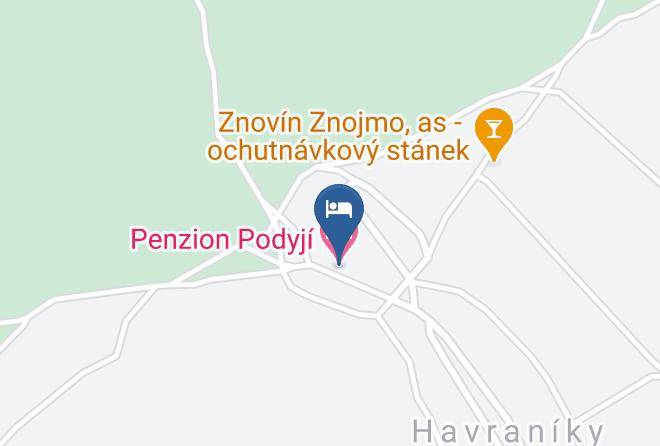 Znojmo - Pension Podyji Maps