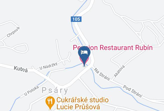 Prague West - Pension Restaurant Rubin Maps