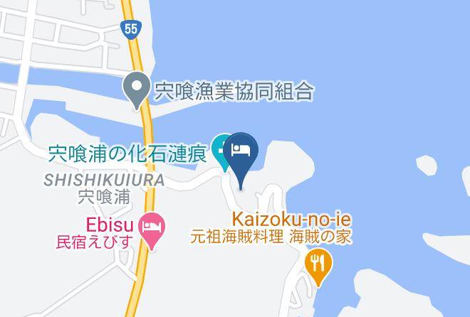 Kaiyo Townama District - Pension Shishikui Maps