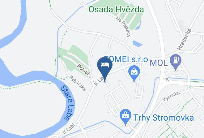 Hradec Kralove - Pension U Labe Maps