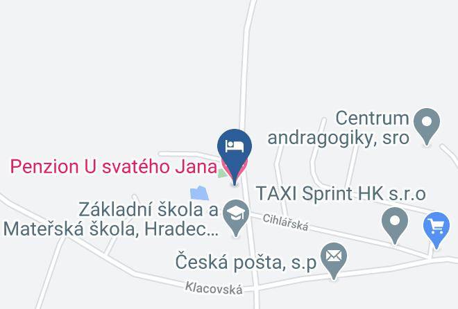 Hradec Kralove - Pension U Svateho Jana Maps