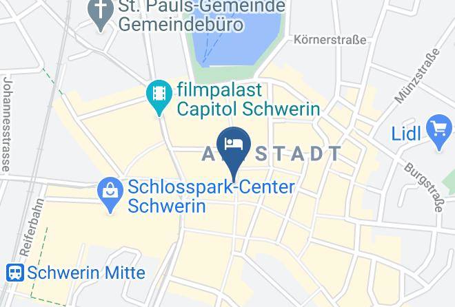 Schwerin - Pension Zum Blumchen Maps