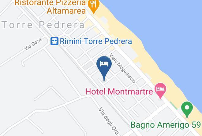 Rimini - Pensione Donatella Maps