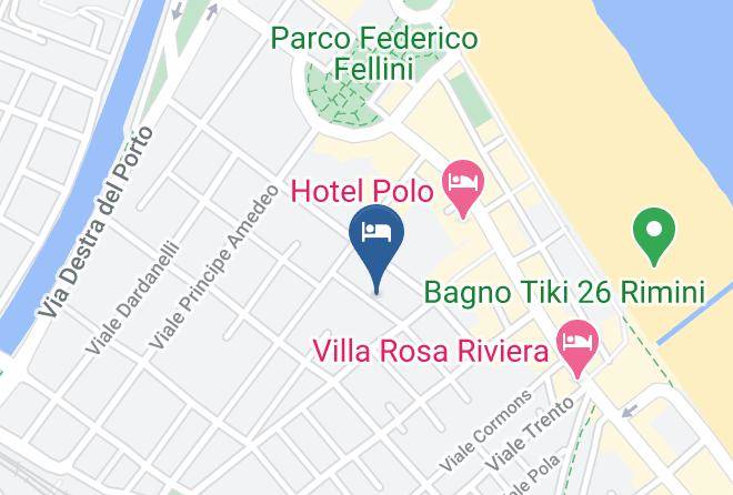 Rimini - Pensione Manolita Maps