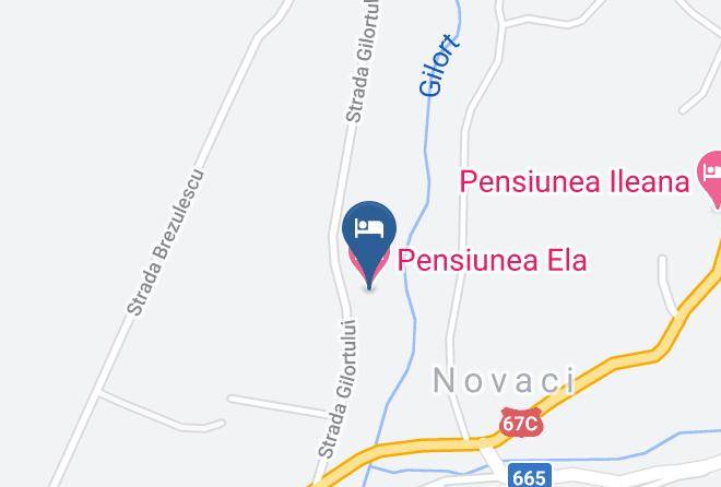 Novaci Straini - Pensiunea Ela Maps