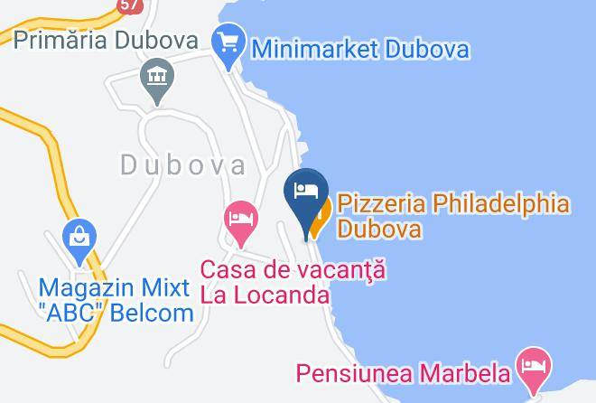 Dubova - Pensiunea Philadelphia Maps