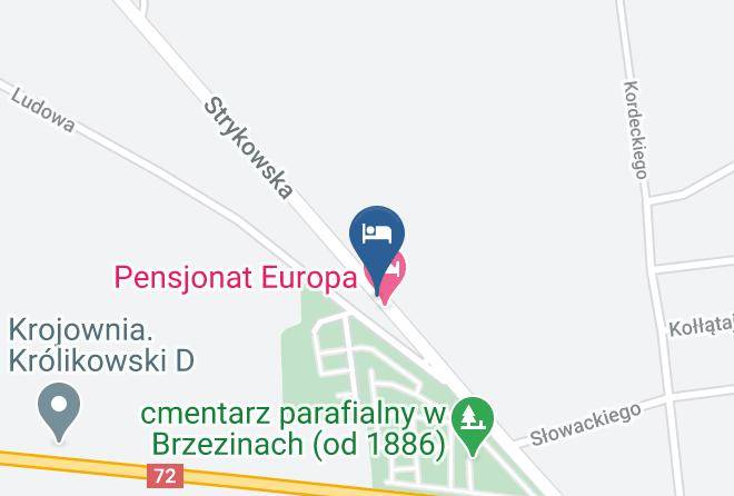 Brzezinynty - Pensjonat Europa Maps