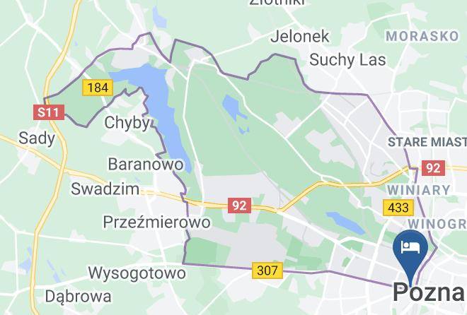 Poznan - Pensjonat Pentagos Maps