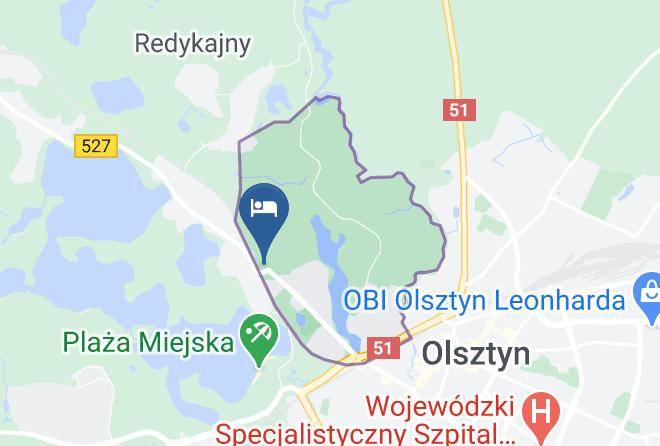 Olsztyn - Pensjonat Rezydent Maps