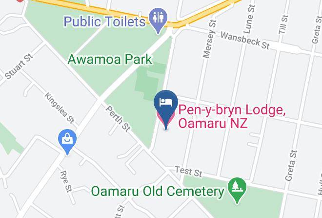 Waitaki Otago - Pen Y Bryn Lodge Oamaru Nz Maps