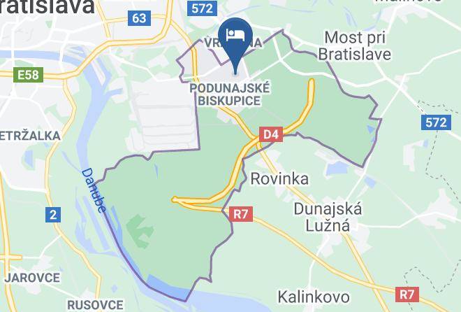 Podunajske Biskupice - Penzion Hviezda Maps