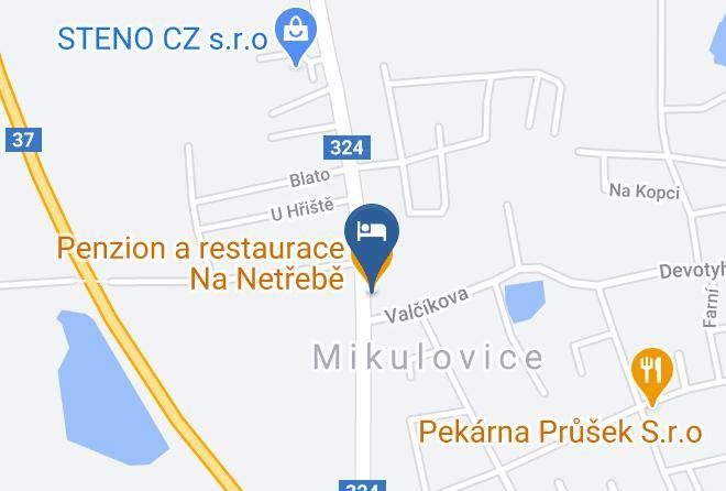 Mikulovice - Penzion A Restaurace Na Netrebe Maps