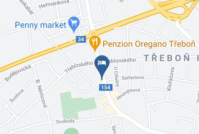 Jindrichuv Hradec - Penzion A Restaurace U Trebonskeho Kola Maps
