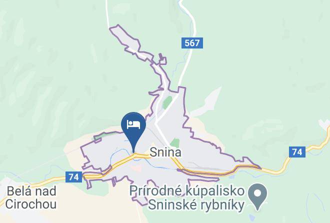 Snina - Penzion A Restauracia Adria Maps