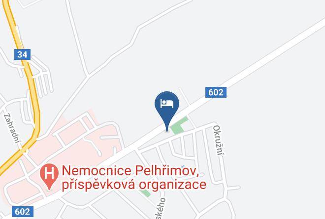 Pelhrimov - Penzion A Squash Centrum Vysluni Maps