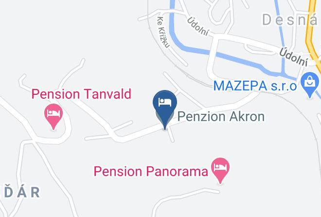 Jablonec Nad Nisou - Penzion Akron Maps