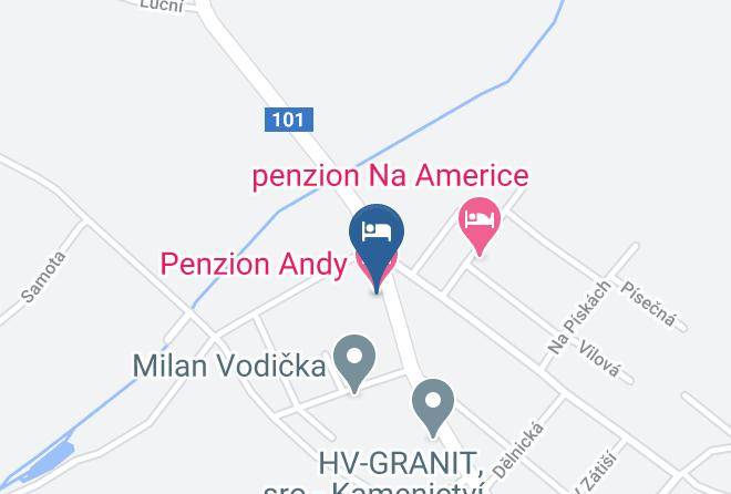 Prague East - Penzion Andy Maps